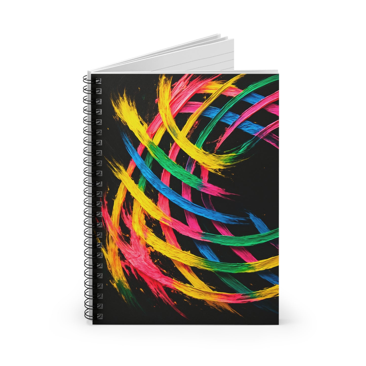 Vibrant Weave Design Spiral Notebook