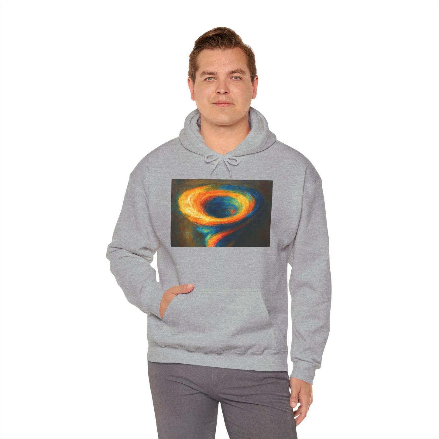 Colorful Whirlwind Unisex Hoodie - Cyclone Design