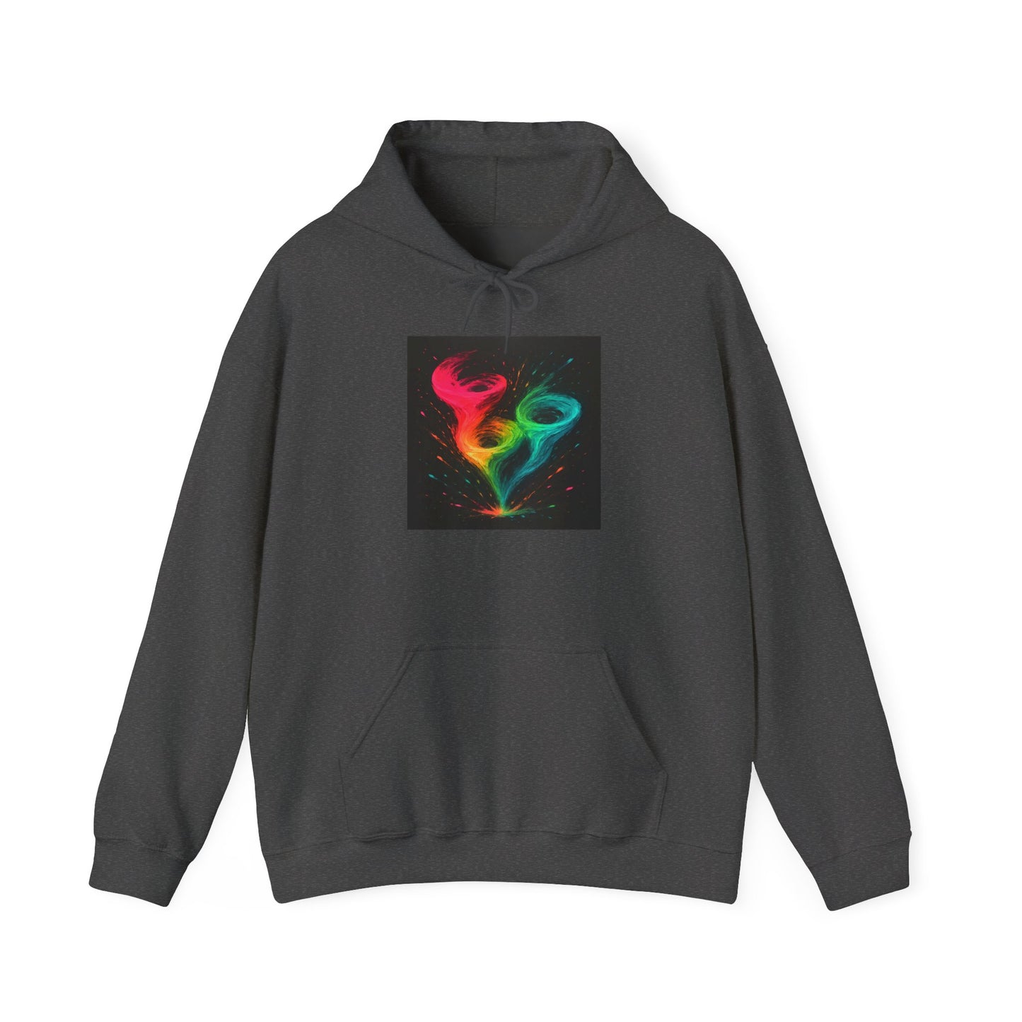 Vibrant Unisex Hooded Sweatshirt - Cyclone Design