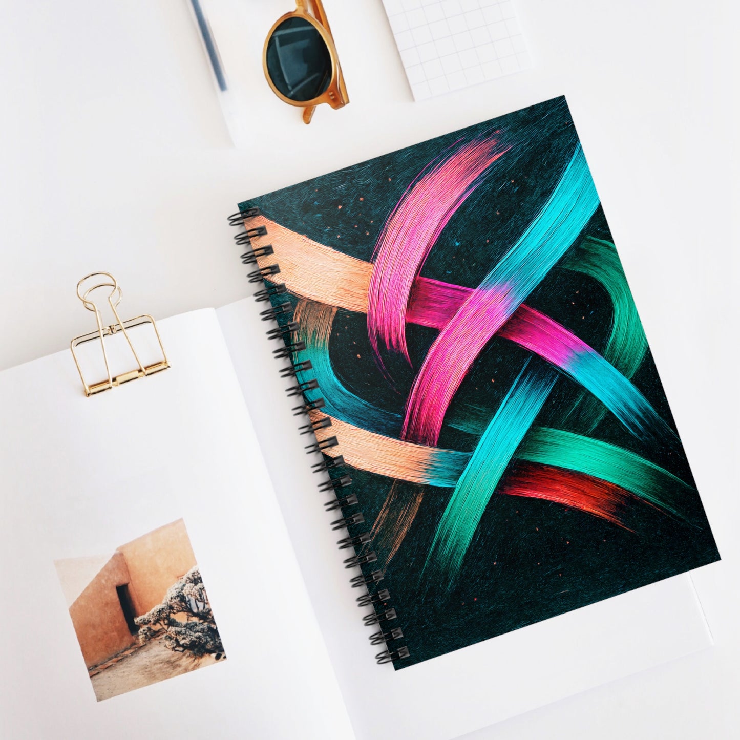 Colorful Spiral Notebook - Weave Design