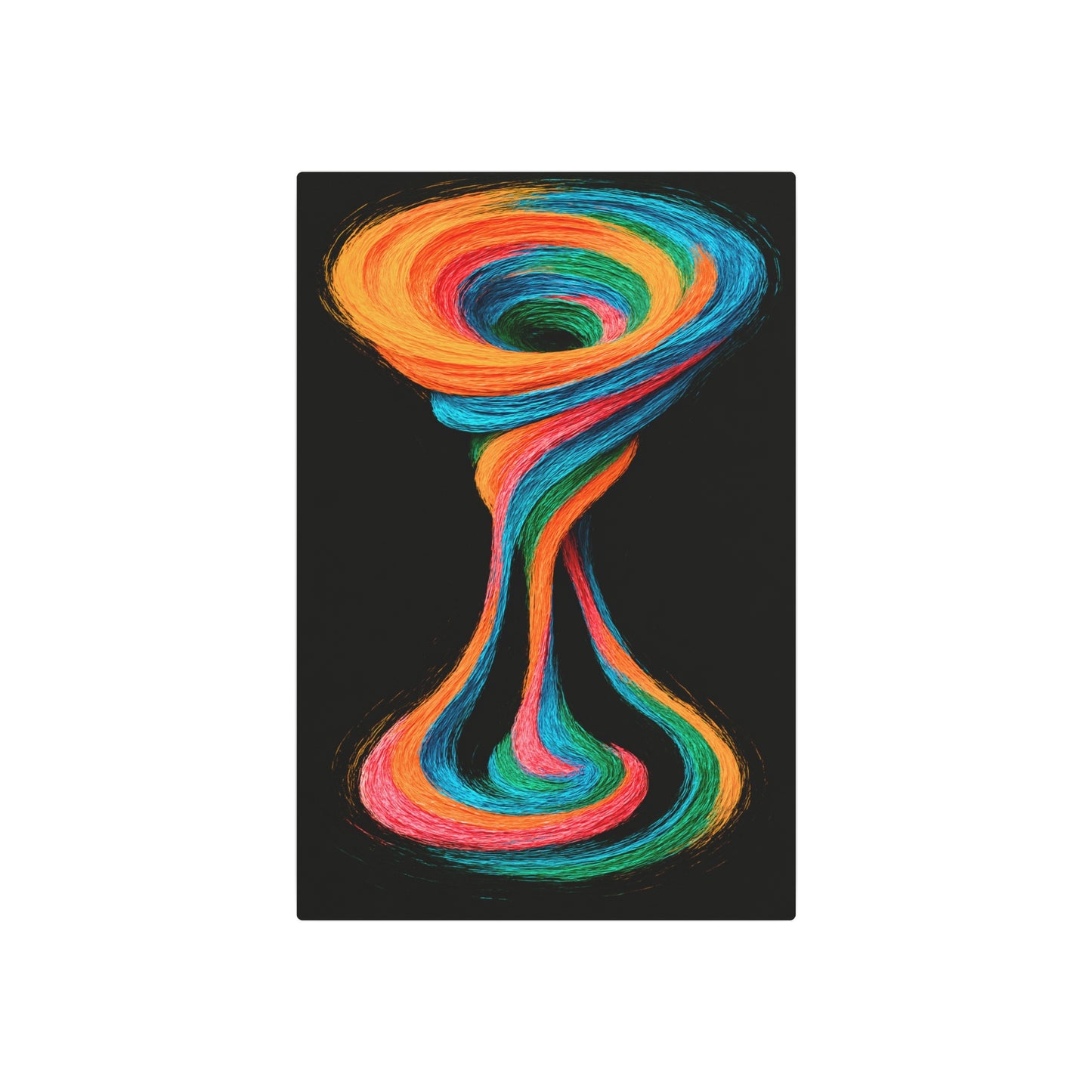 Colorful Abstract Metal Wall Decor - Cyclone Design