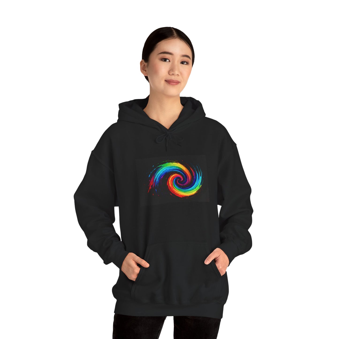 Colorful Swirl Hooded Sweatshirt - Cyclone Design