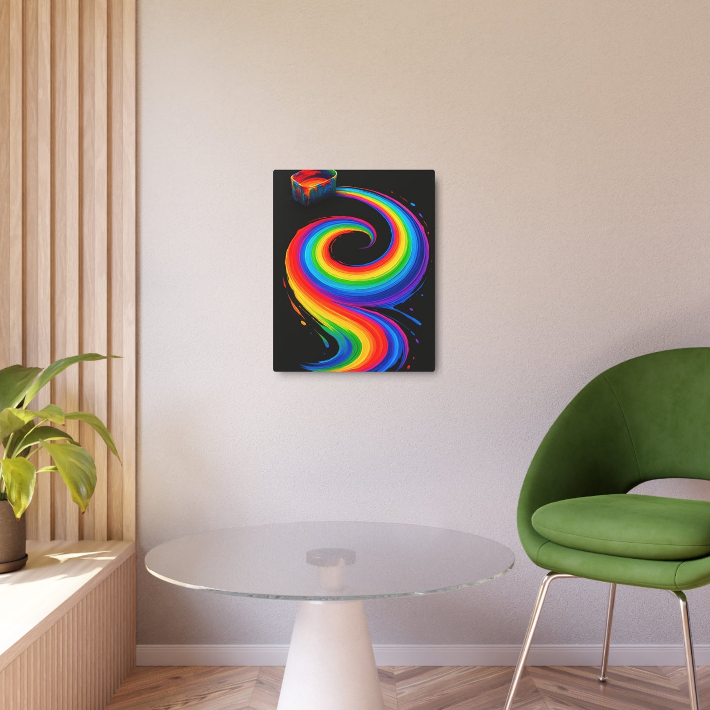 Vibrant Rainbow Metal Art for Home Decor - Melt Design