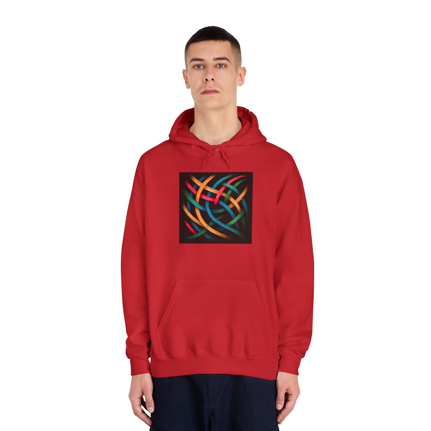 Unisex Comfort Abstract Hoodie - Weave Design