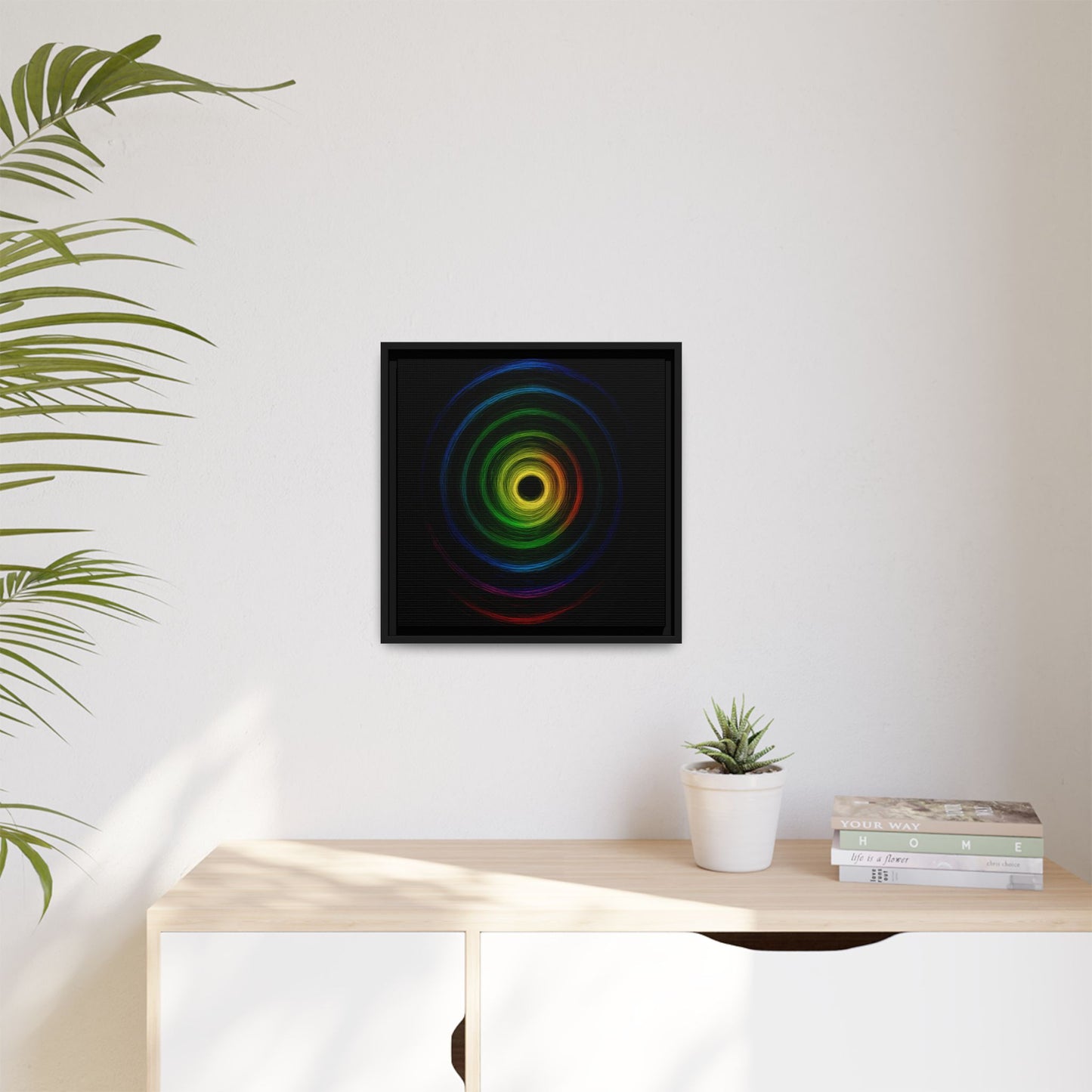 Framed Colorful Ripple Art Print - Cyclone Design