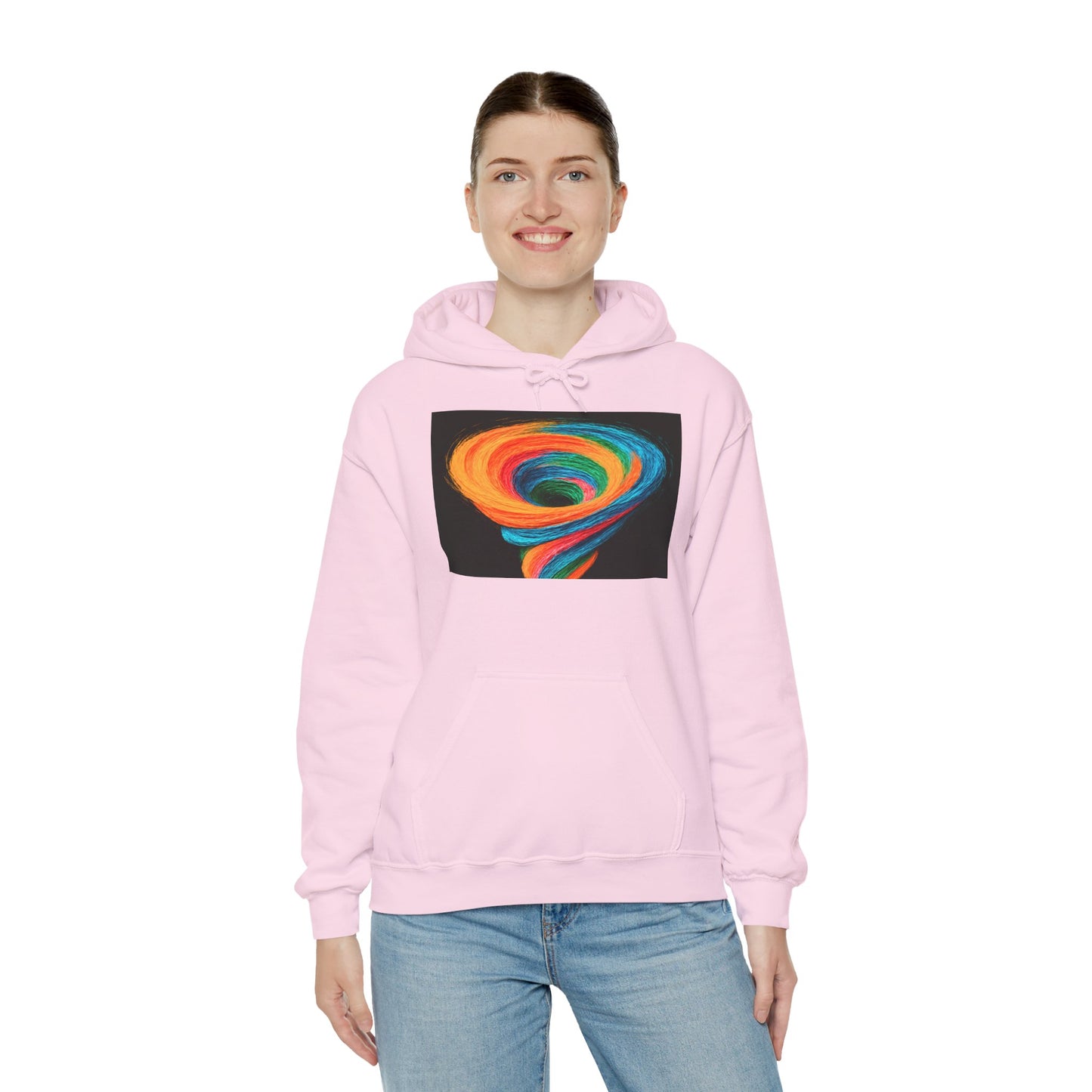 Colorful Tornado Unisex Hoodie - Cyclone Design