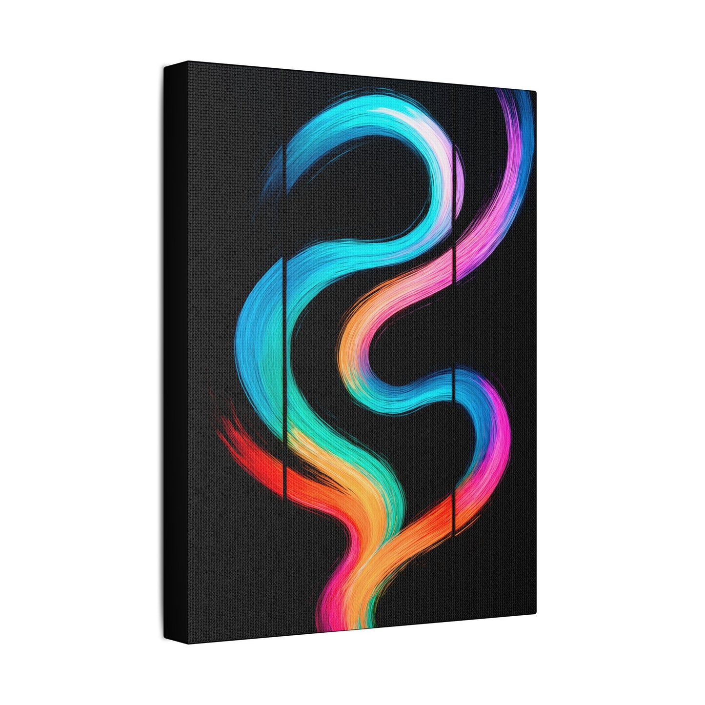 Stretched Canvas Colorful Abstract Wall Decor - Weave Design