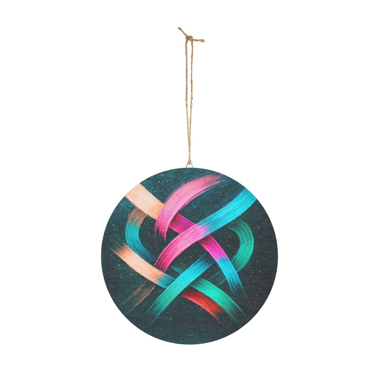 Colorful Abstract Wood Print - Weave Design