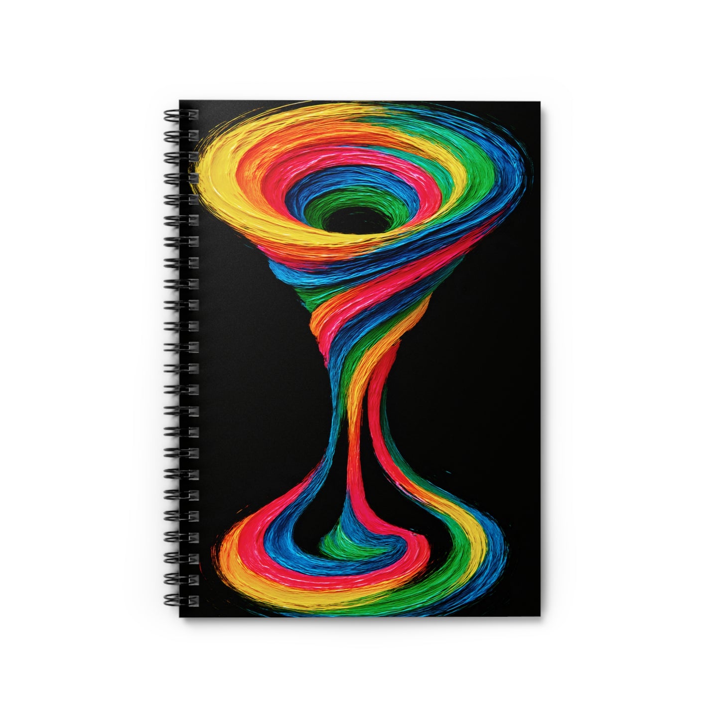 Vibrant Art Spiral Notebook - Cyclone Design