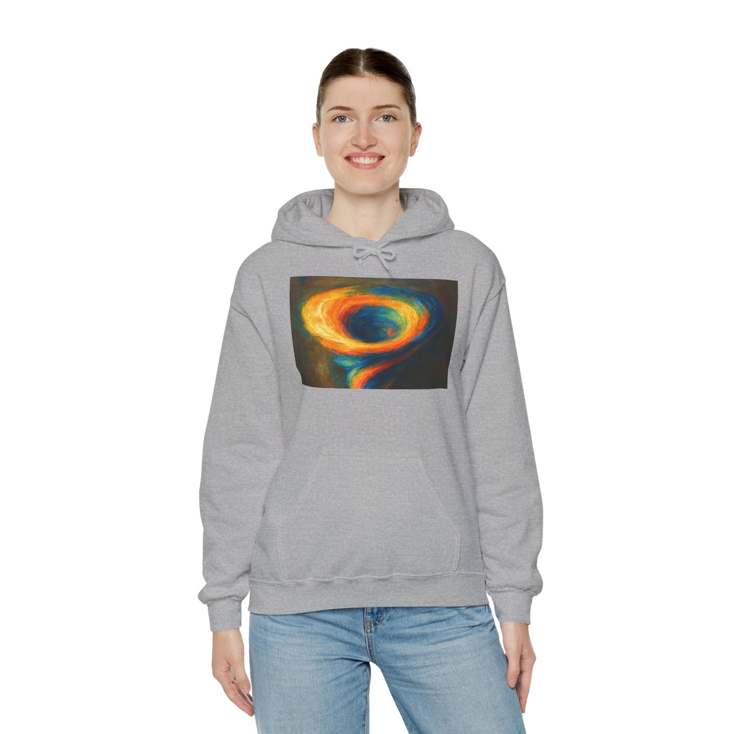 Colorful Whirlwind Unisex Hoodie - Cyclone Design