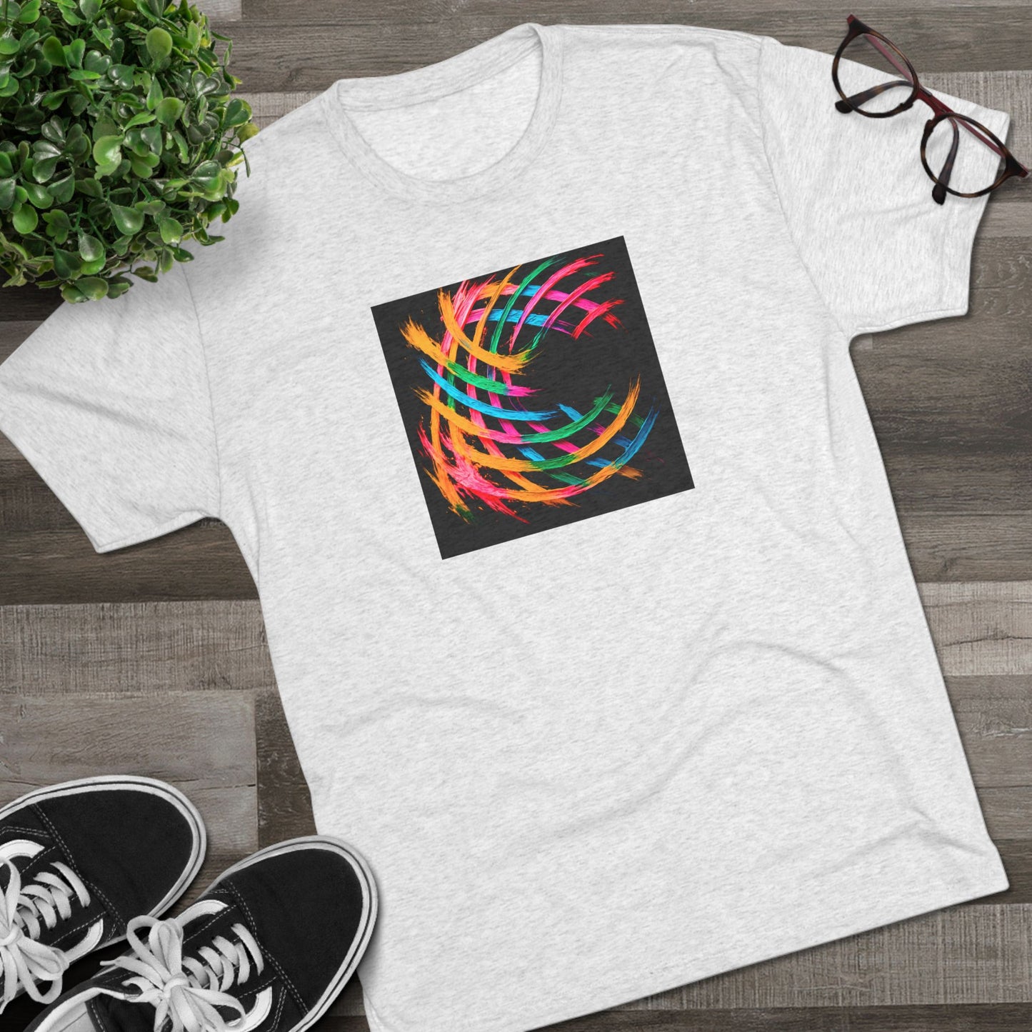 Unisex Tri-Blend Crew Tee - Weave Design