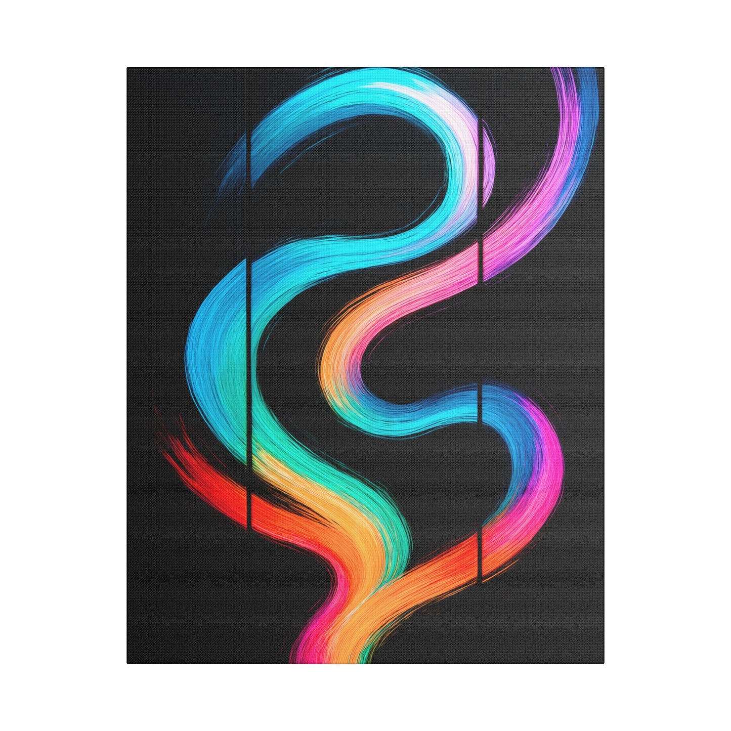 Stretched Canvas Colorful Abstract Wall Decor - Weave Design