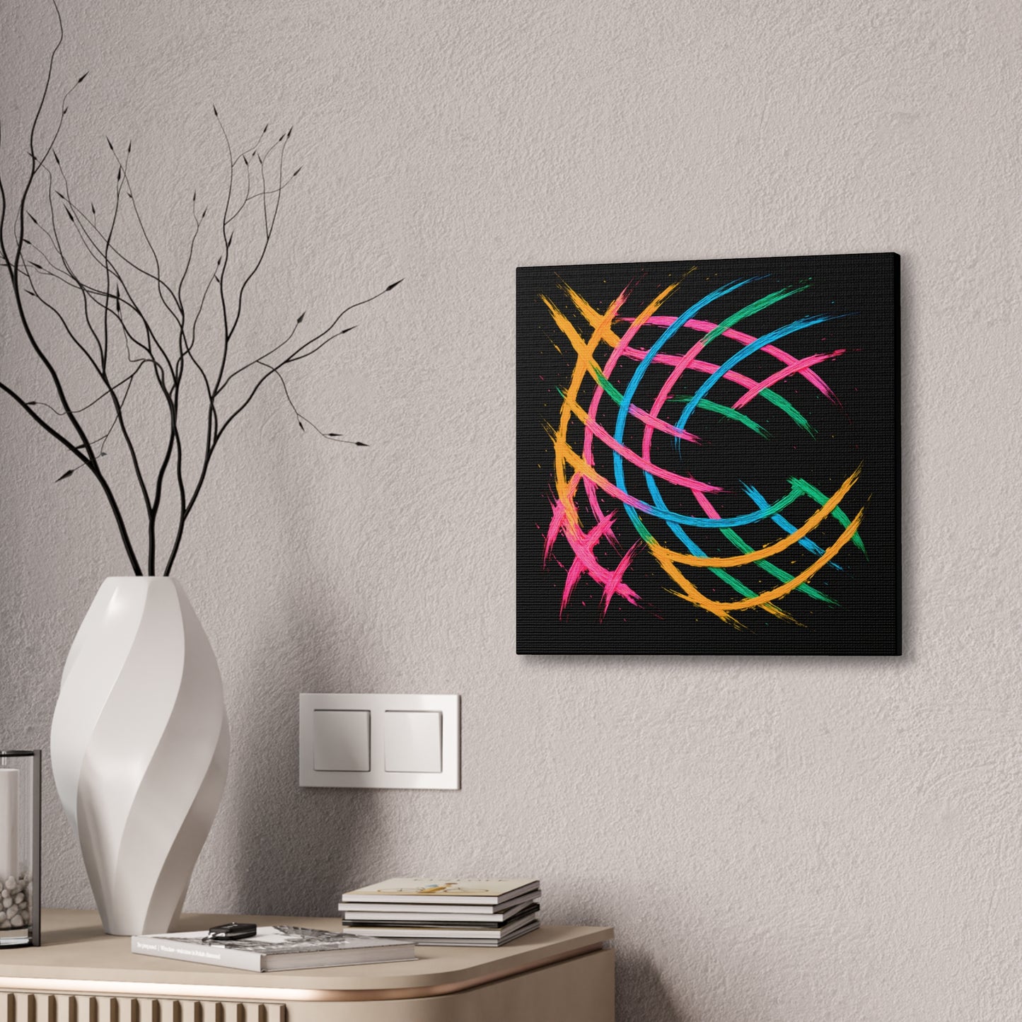 Vibrant Art Canvas Print - Weave Design