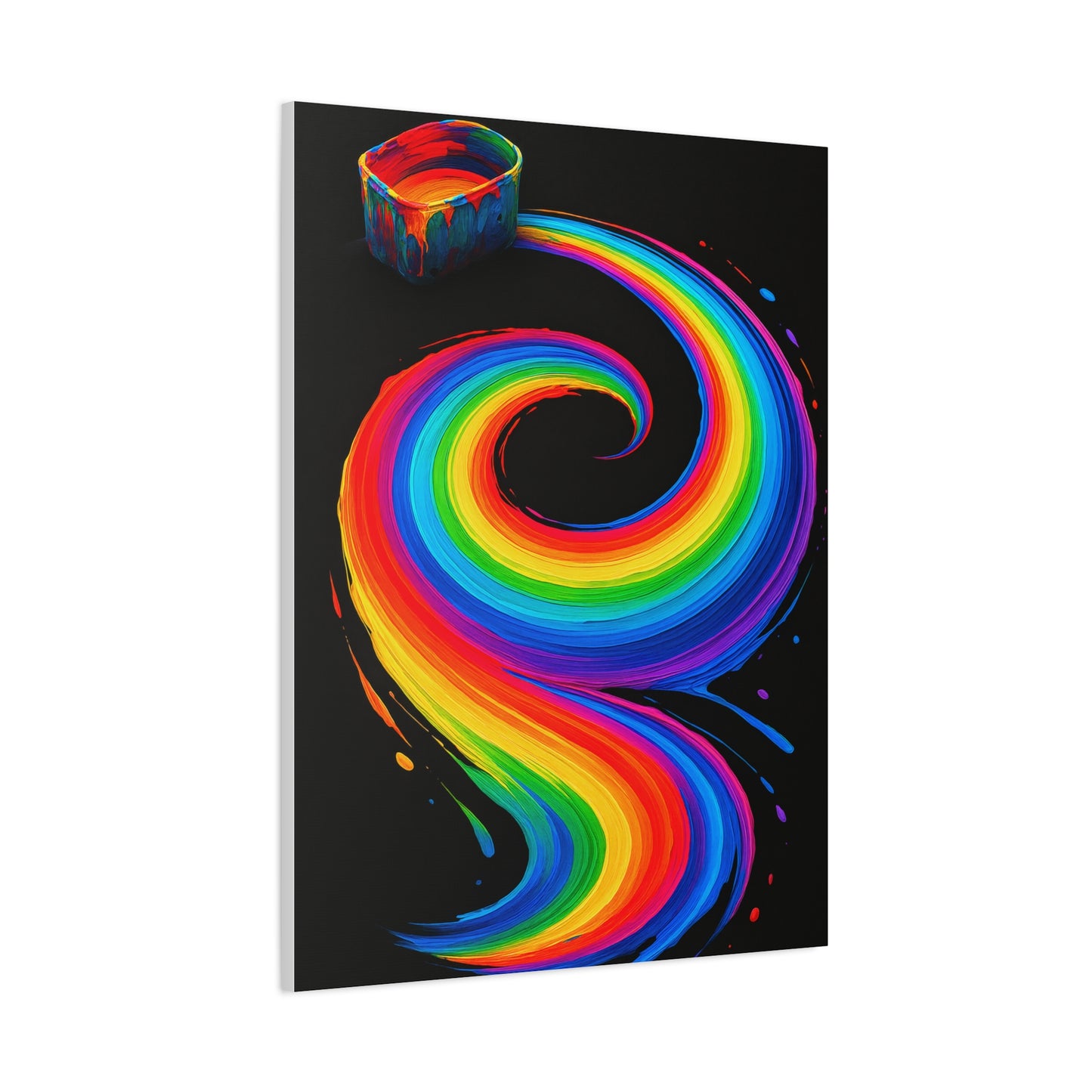 Vibrant Rainbow Canvas Wall Art - Melt Design