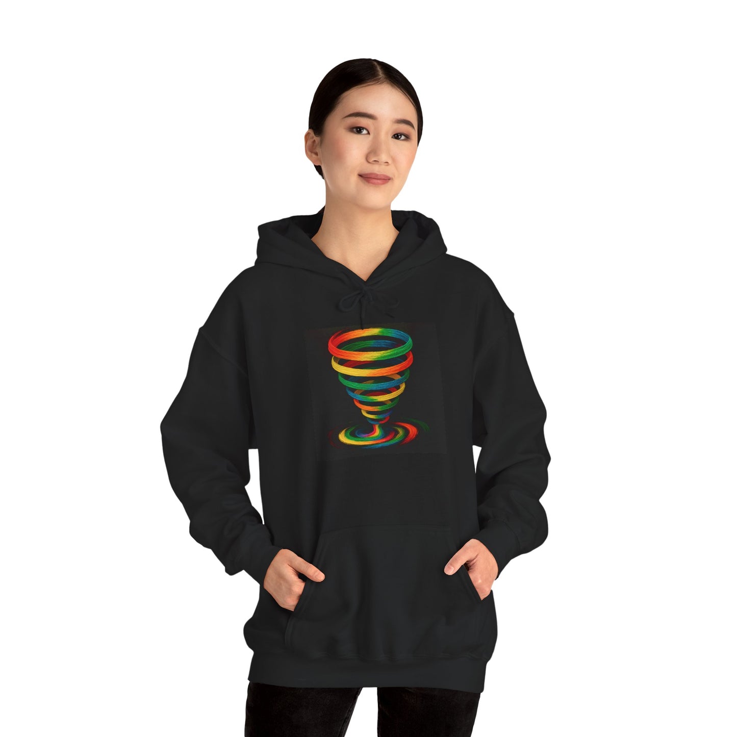 Colorful Swirl Unisex Hoodie - Cyclone Design
