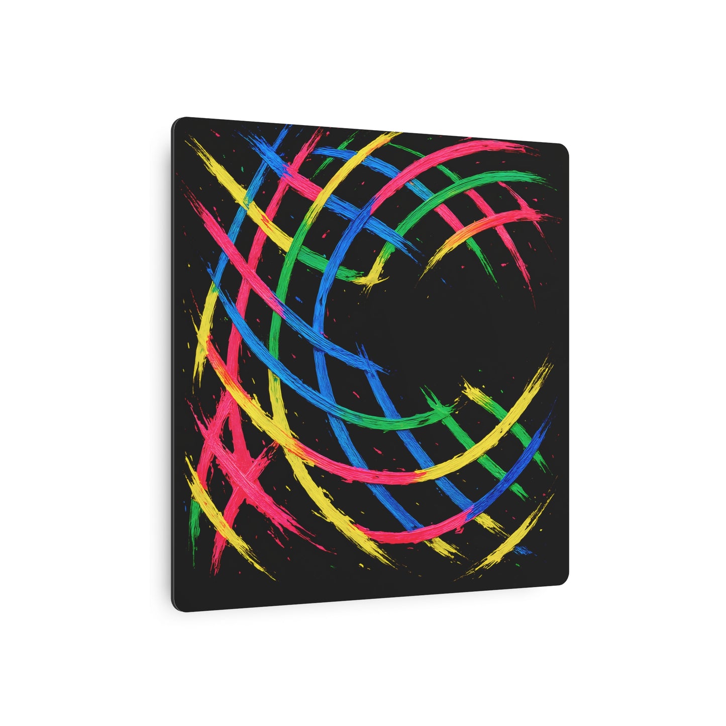 Vibrant Abstract Metal WallArt - Weave Design