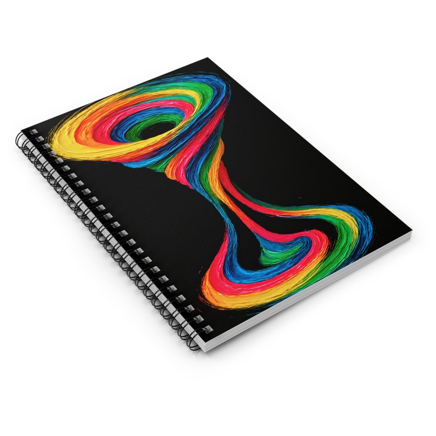 Vibrant Art Spiral Notebook - Cyclone Design