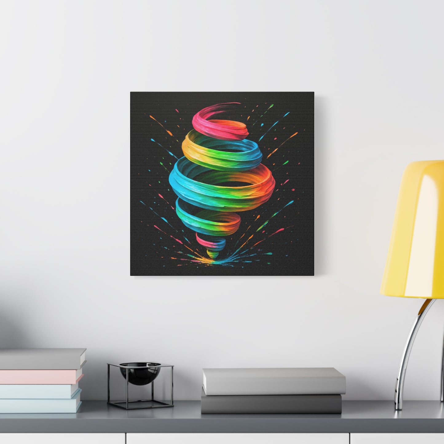 Vibrant Swirl Canvas Art - Cyclone Design