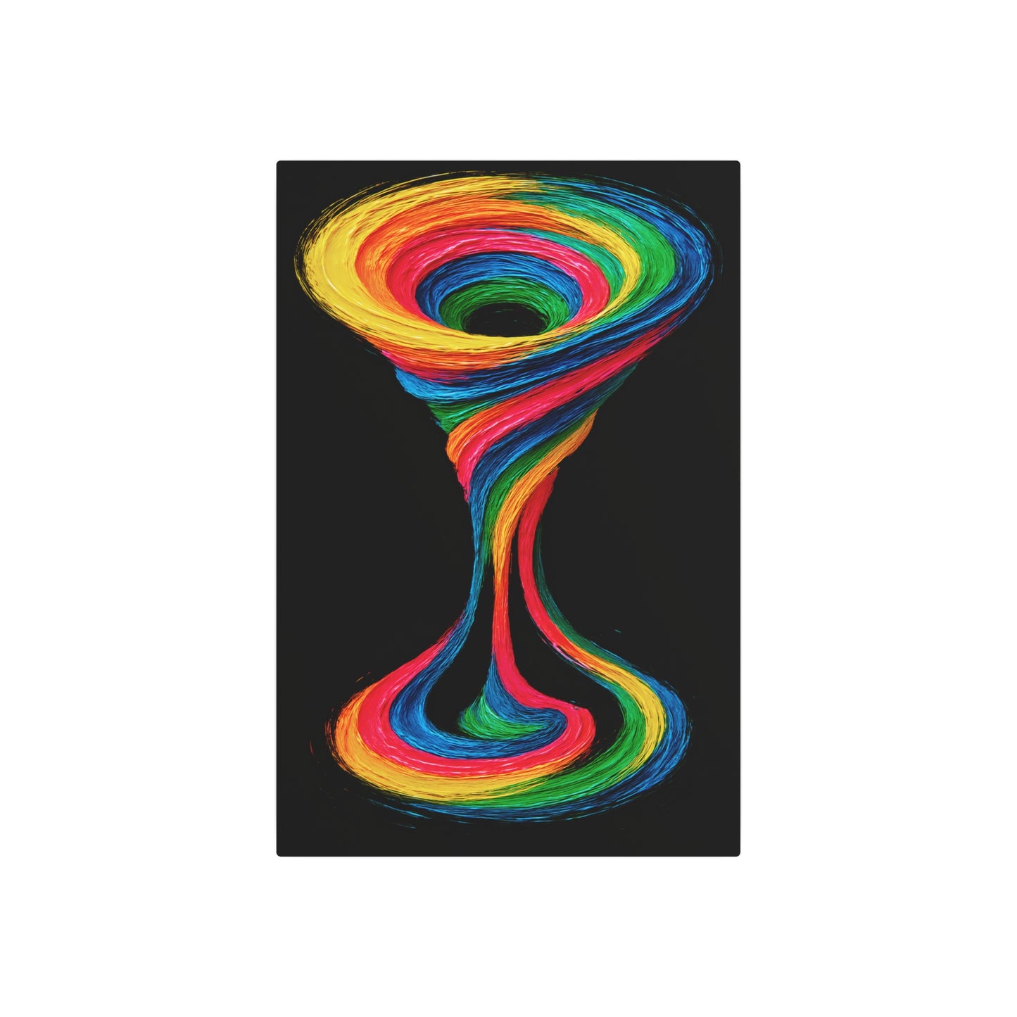 Colorful Swirl Metal Art - Cyclone Design
