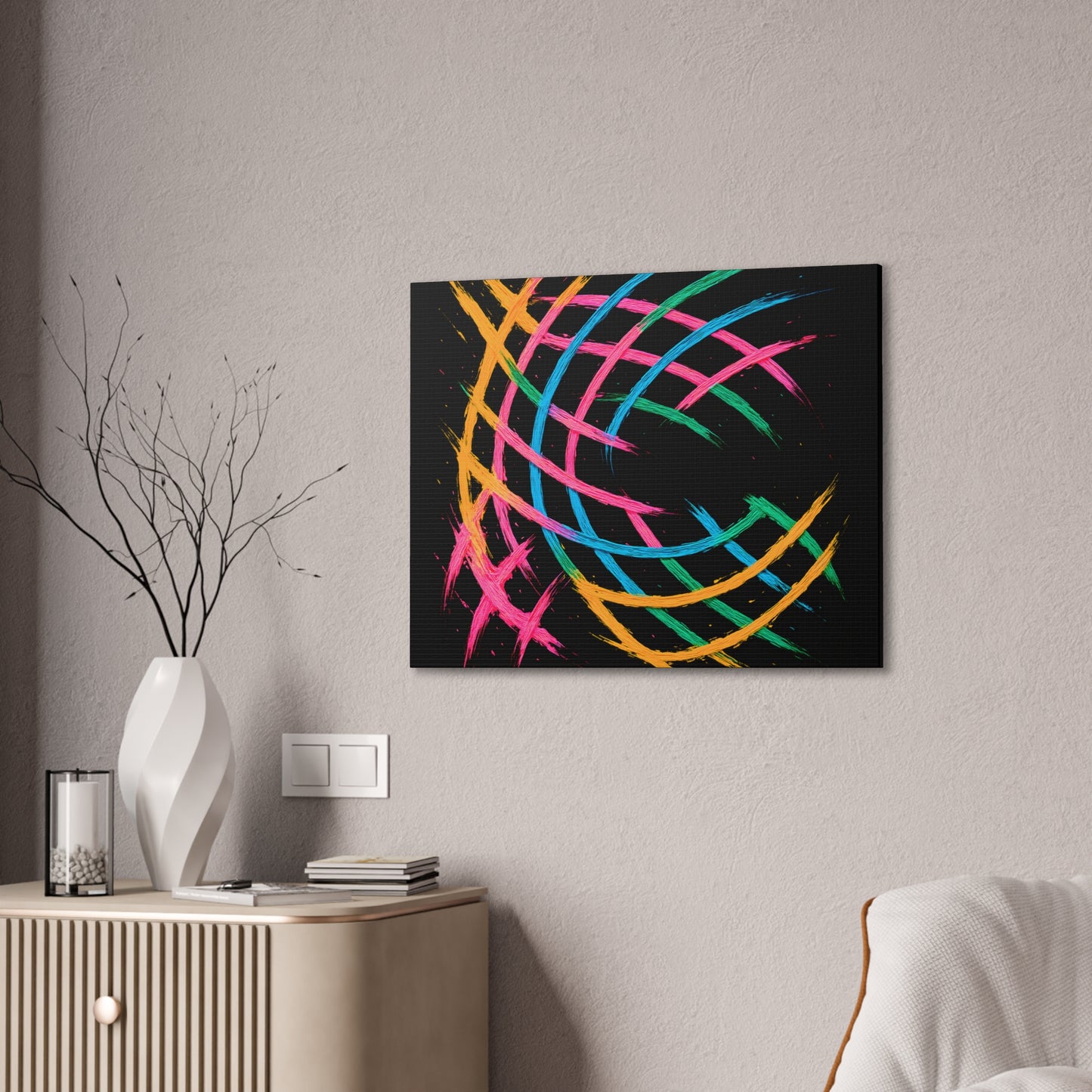 Vibrant Art Canvas Print - Weave Design