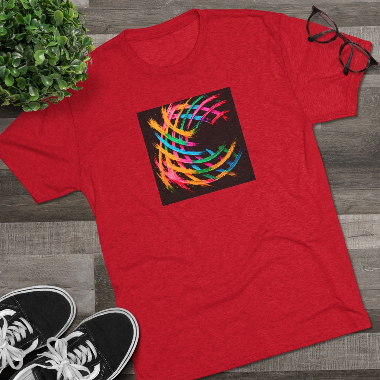 Unisex Tri-Blend Crew Tee - Weave Design