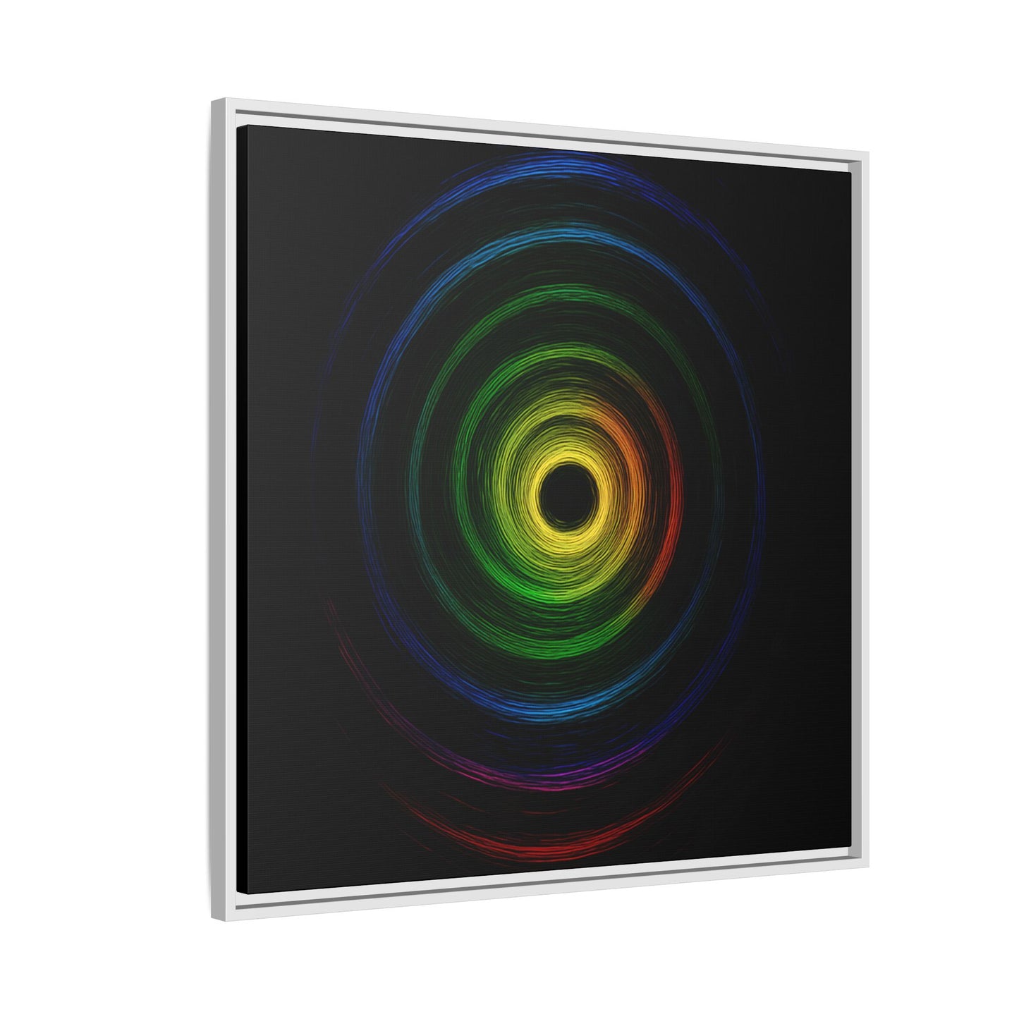 Framed Colorful Ripple Art Print - Cyclone Design
