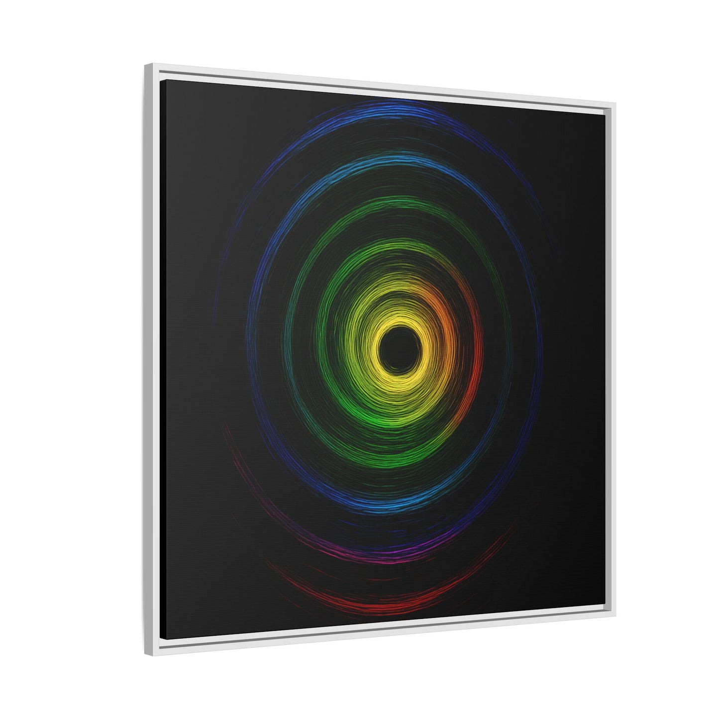 Framed Colorful Ripple Art Print - Cyclone Design