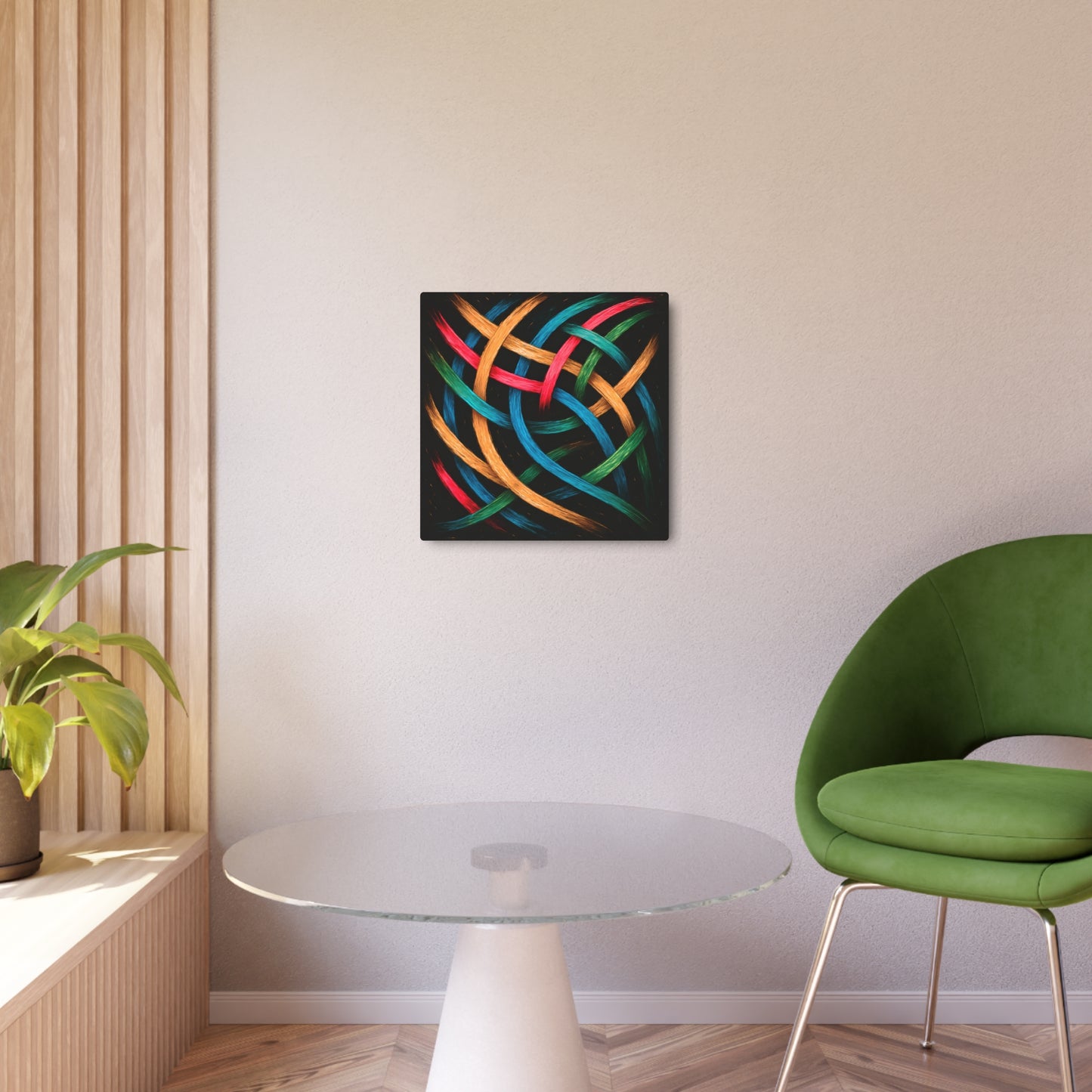 Vibrant Metal Art - Weave Design