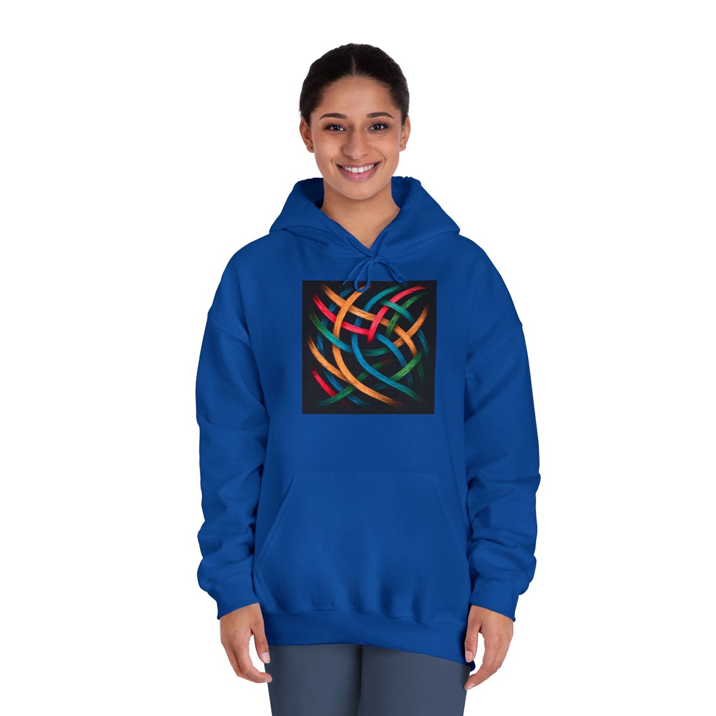Unisex Comfort Abstract Hoodie - Weave Design