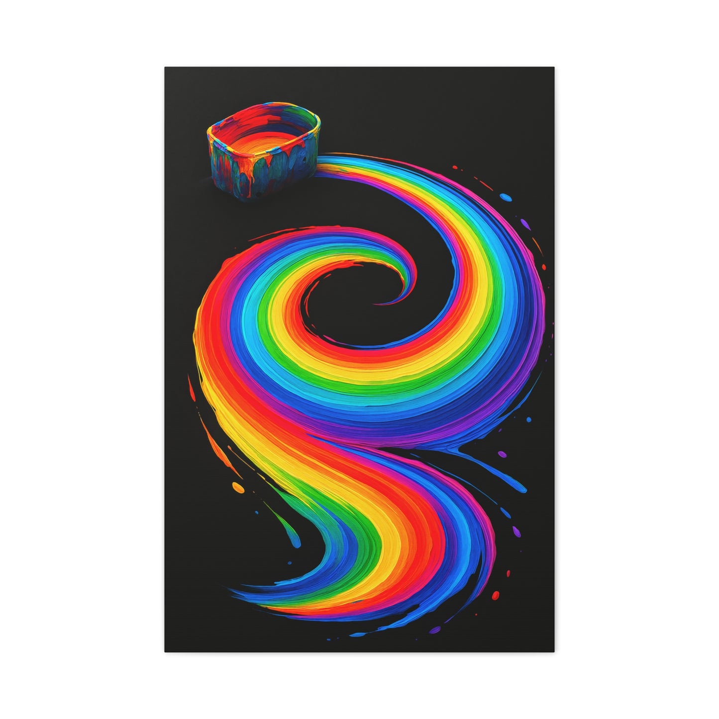 Vibrant Rainbow Canvas Wall Art - Melt Design