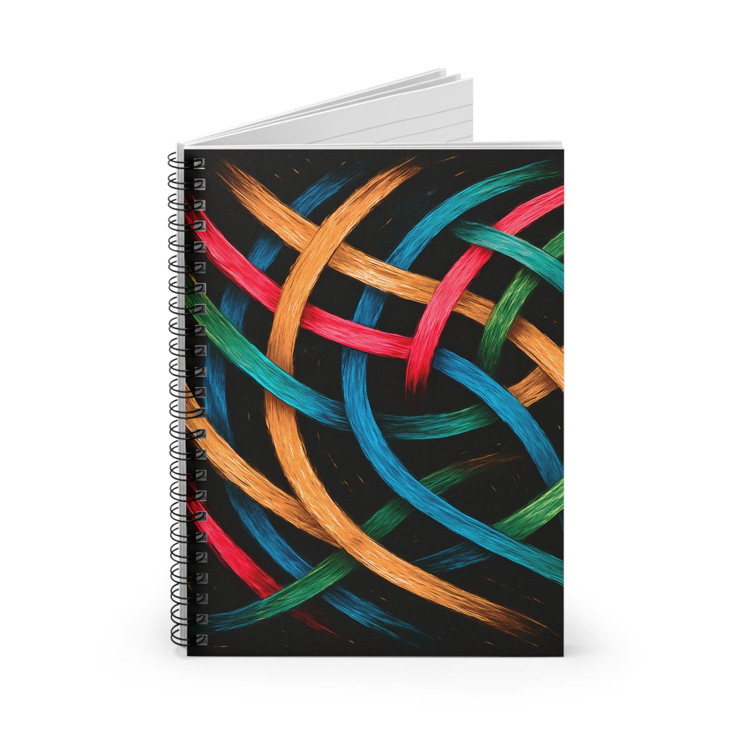 Artistic Vibrant Spiral Notebook - Weave Design