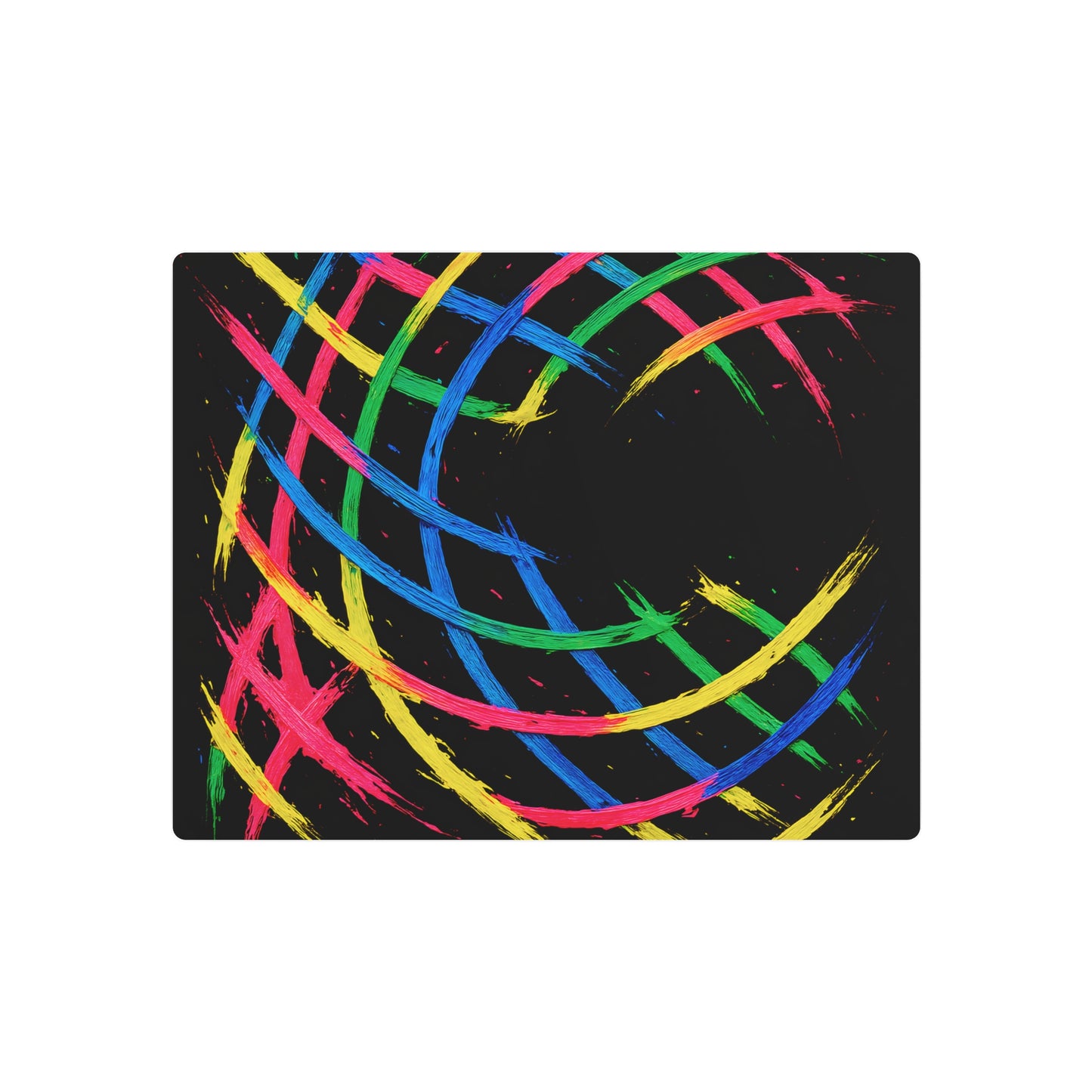 Vibrant Abstract Metal WallArt - Weave Design