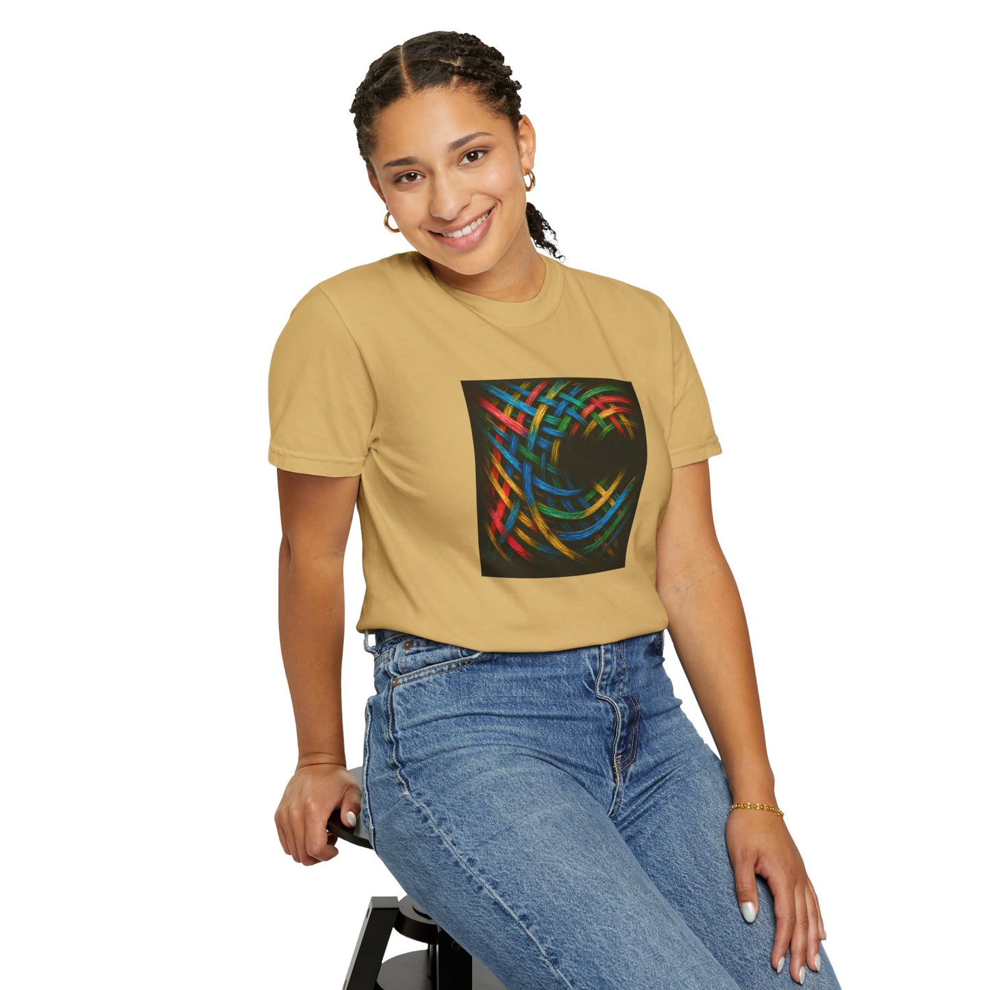 Unisex Garment-Dyed Tee for Casual Wear - Weave Design