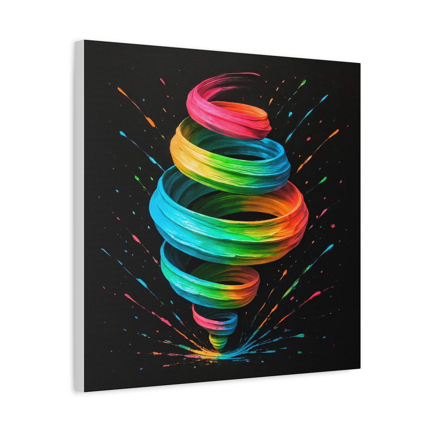 Vibrant Swirl Canvas Art - Cyclone Design