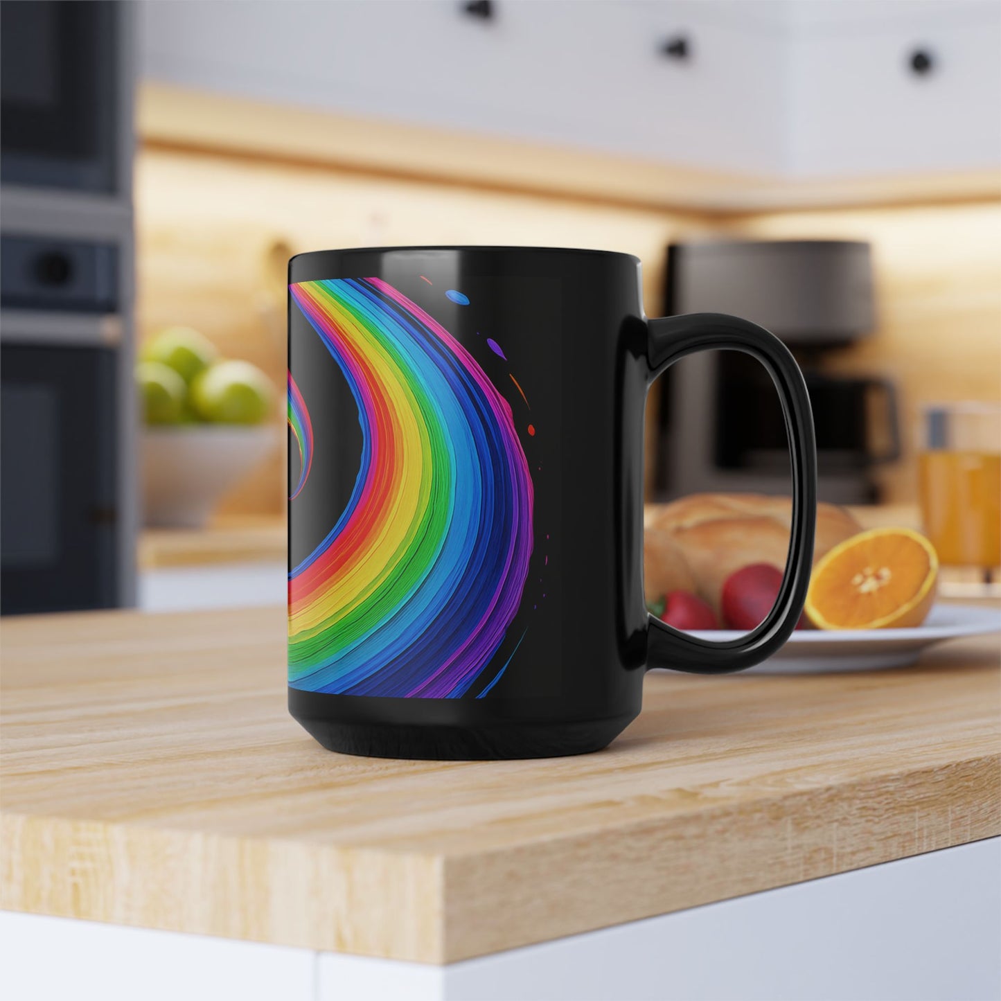 Black Ceramic Mug for Coffee - Melt Design