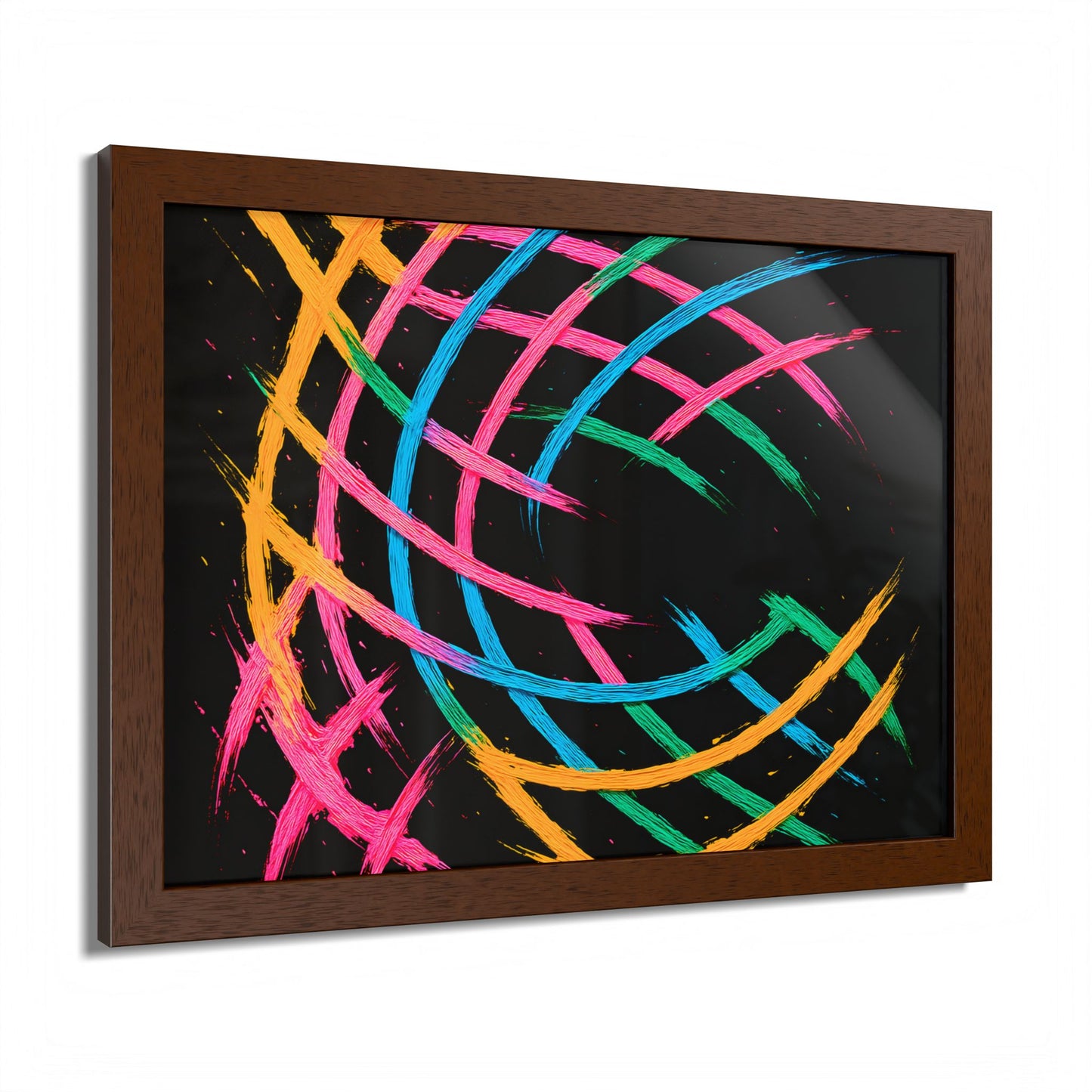 Colorful Abstract Framed Wall Art - Weave Design