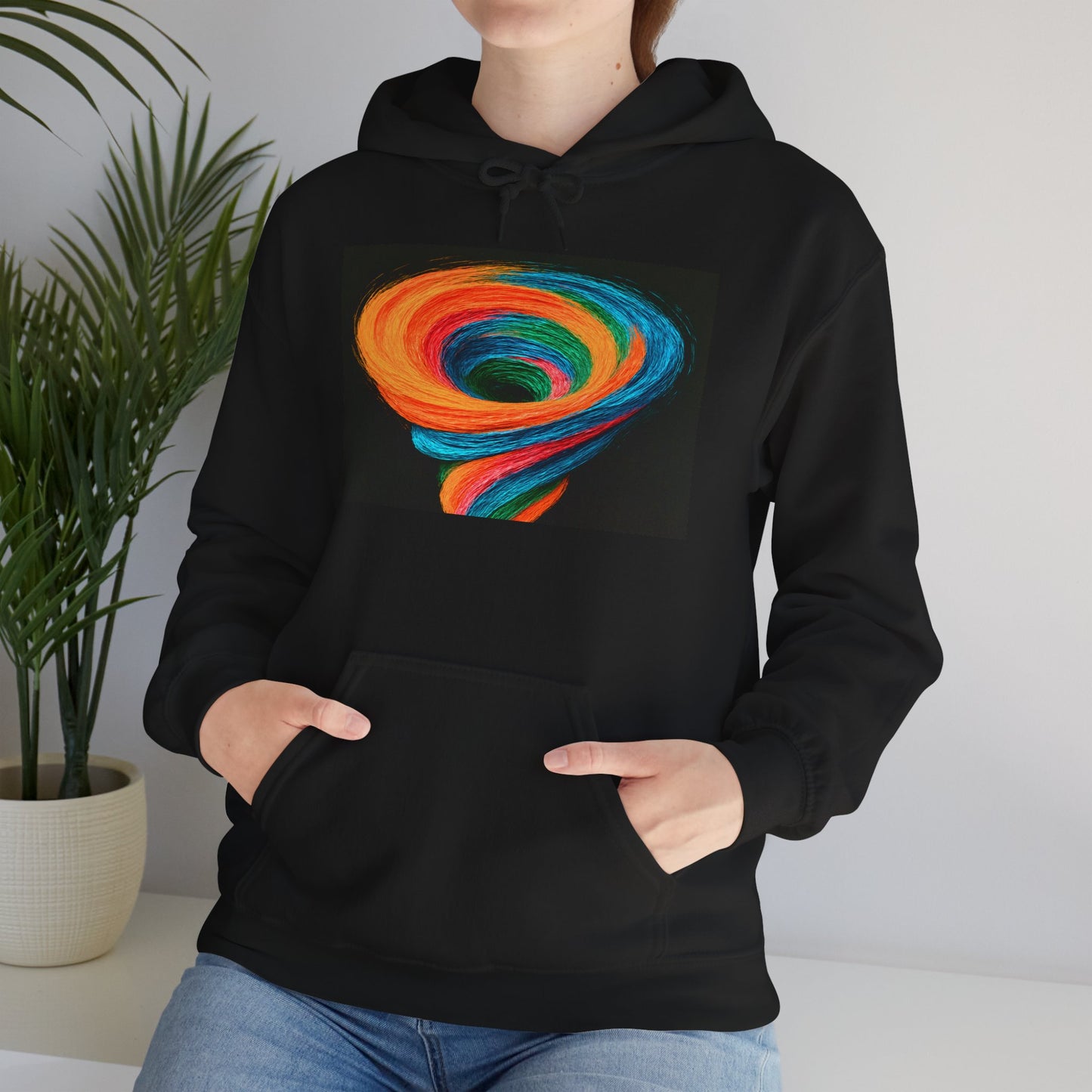 Colorful Tornado Unisex Hoodie - Cyclone Design