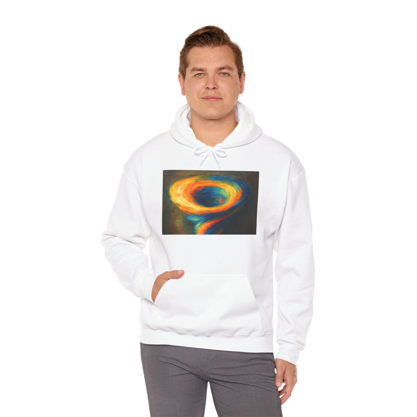 Colorful Whirlwind Unisex Hoodie - Cyclone Design