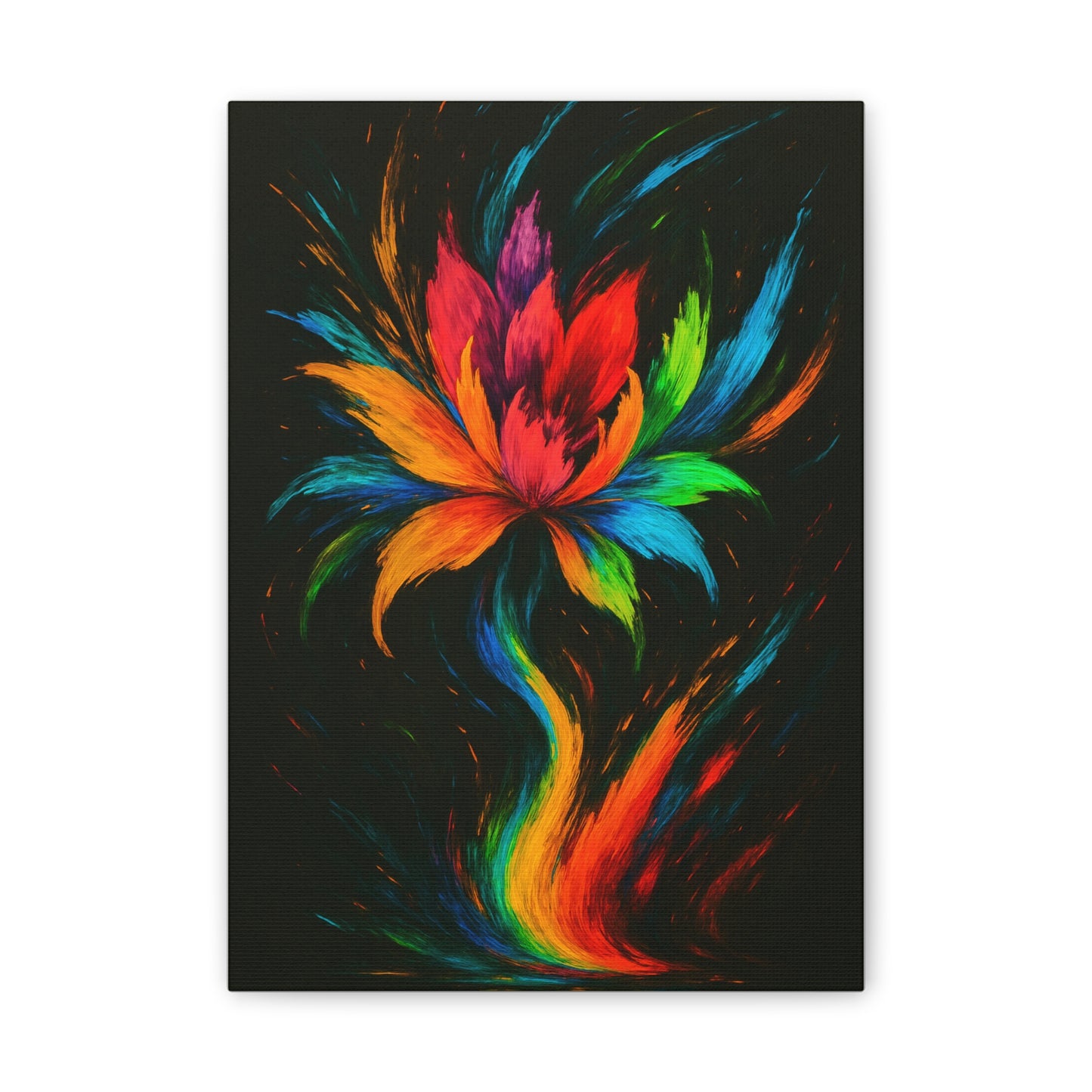 Vibrant Floral Canvas Art - Melt Design