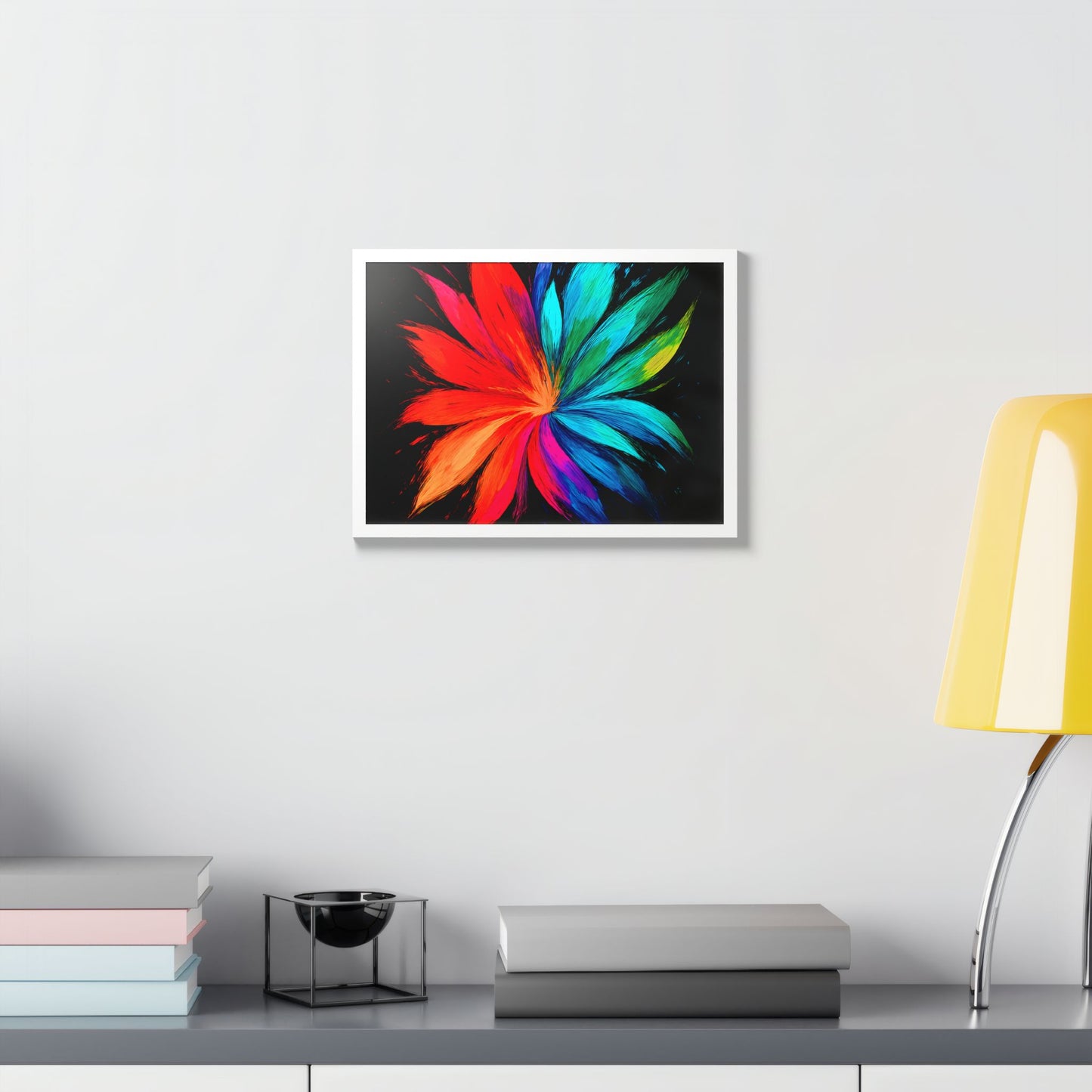 Vibrant Floral Wooden Framed Art - Melt Design