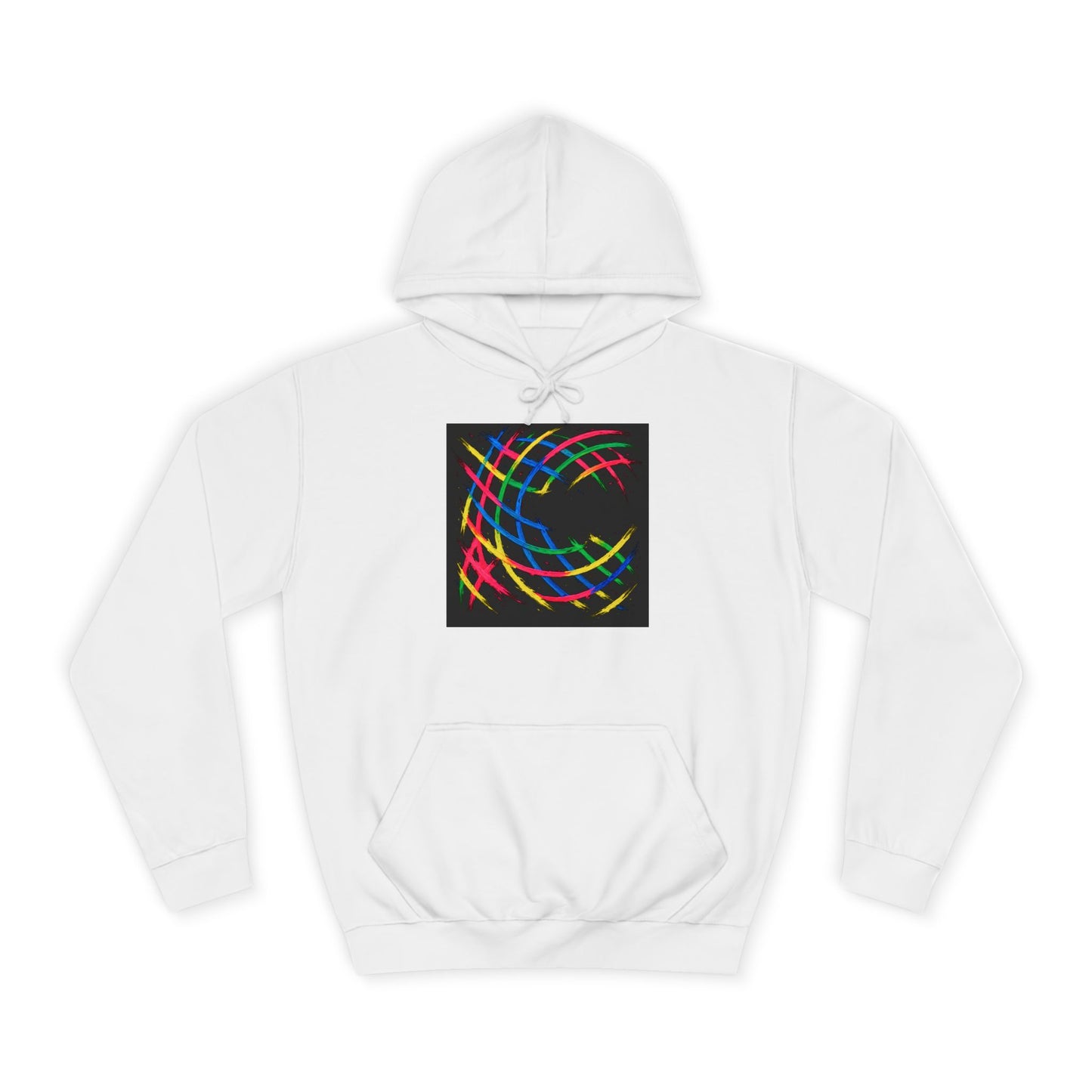 Vibrant Abstract Hooded Sweatshirt - Weave Design