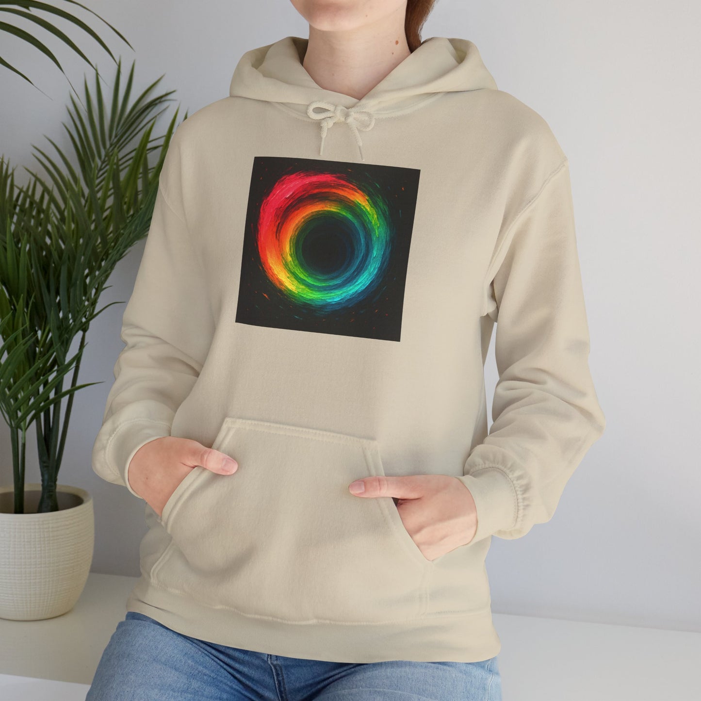 Colorful Circle Unisex Hoodie - Cyclone Design