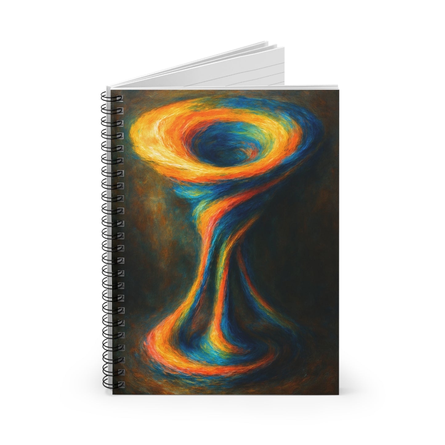 Artistic Ruled Lines Spiral Notebook - Cyclone Design