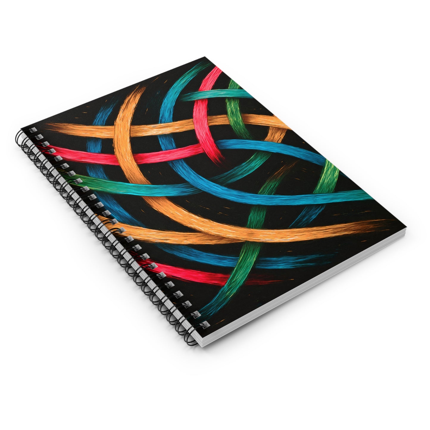 Artistic Vibrant Spiral Notebook - Weave Design