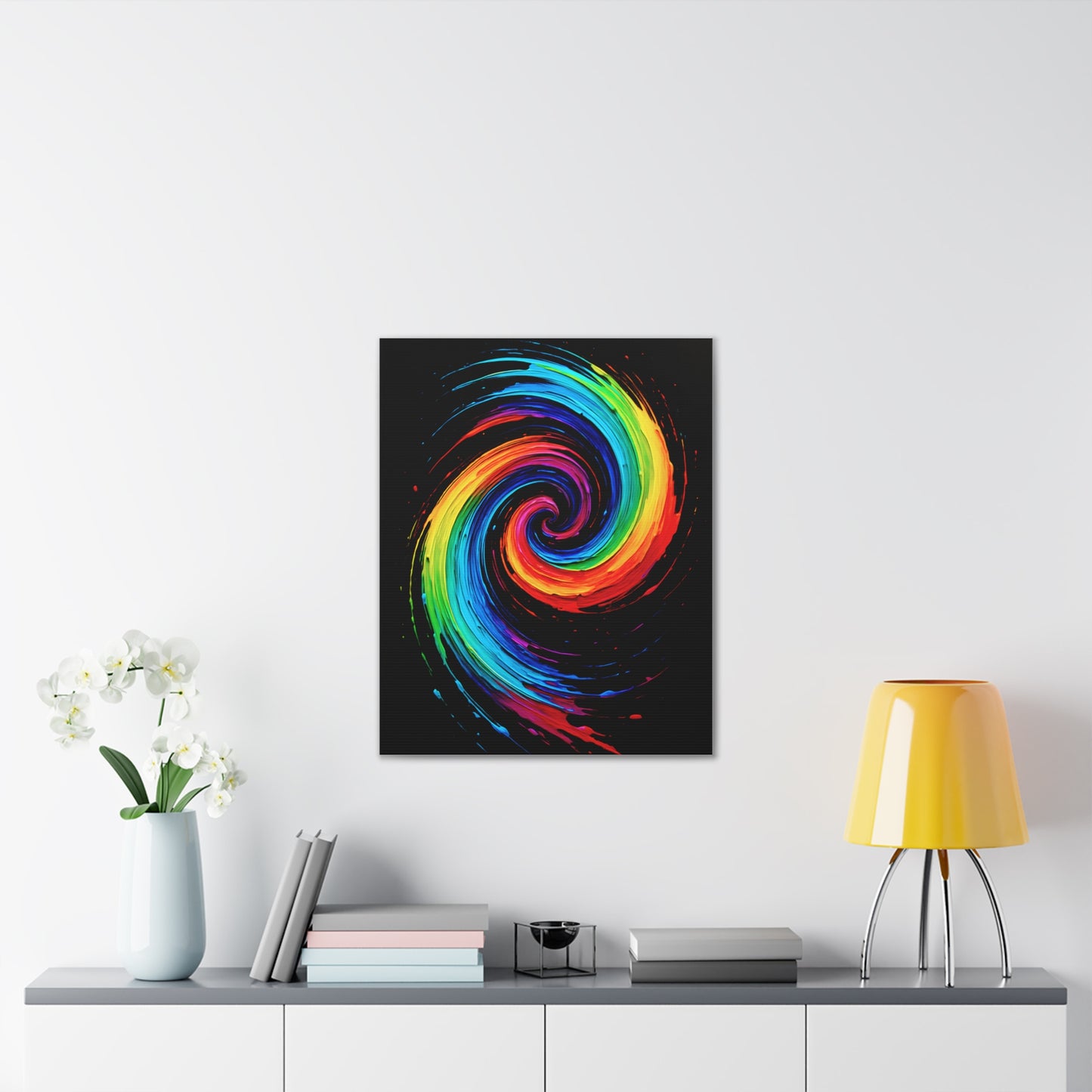 Colorful Swirl Canvas Art - Cyclone Design