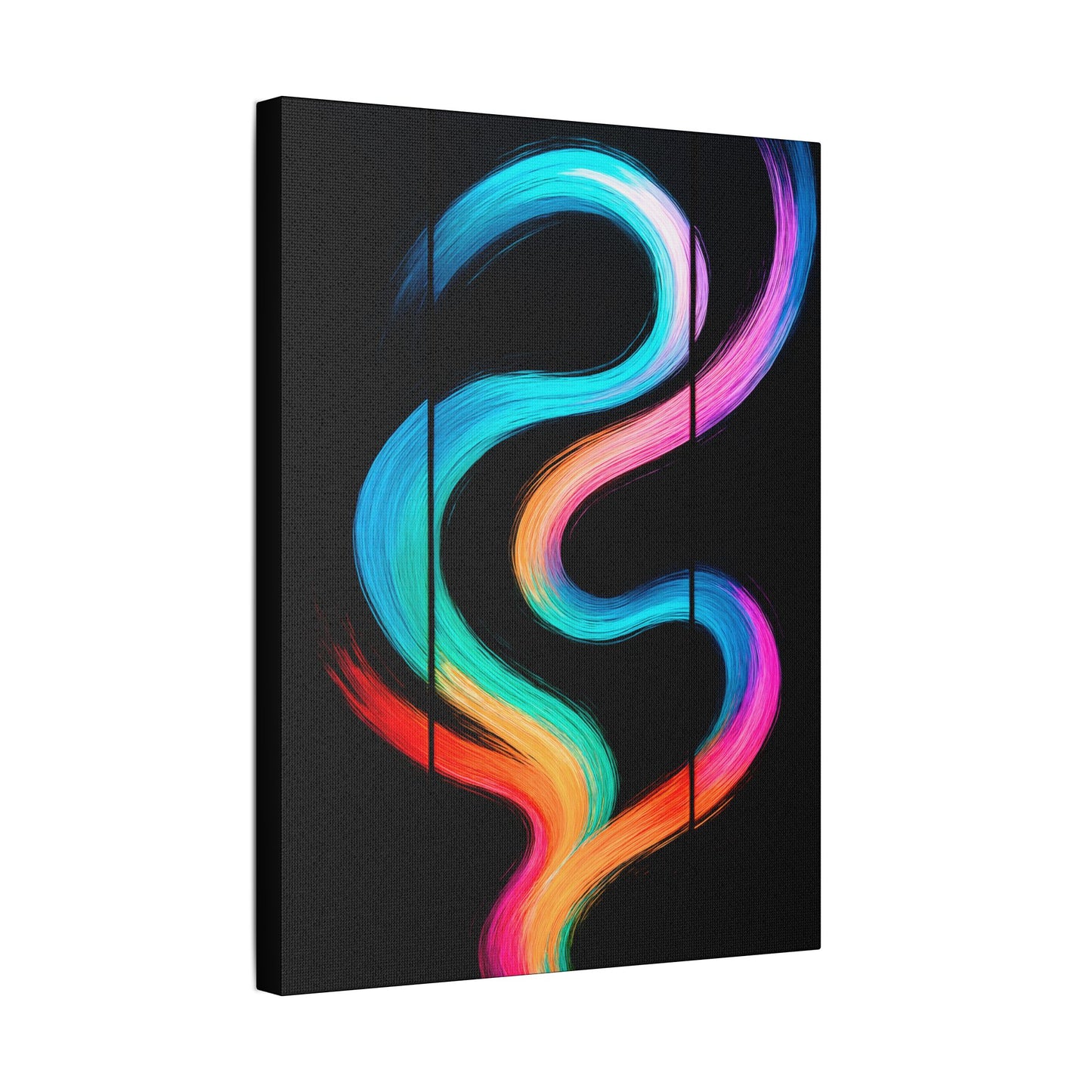 Stretched Canvas Colorful Abstract Wall Decor - Weave Design
