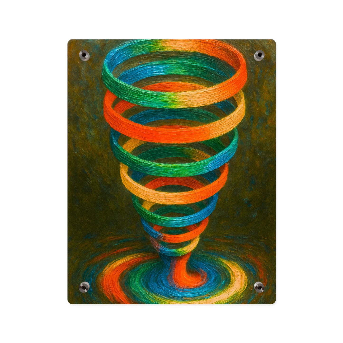 Colorful Swirl Acrylic Wall Art - Cyclone Design