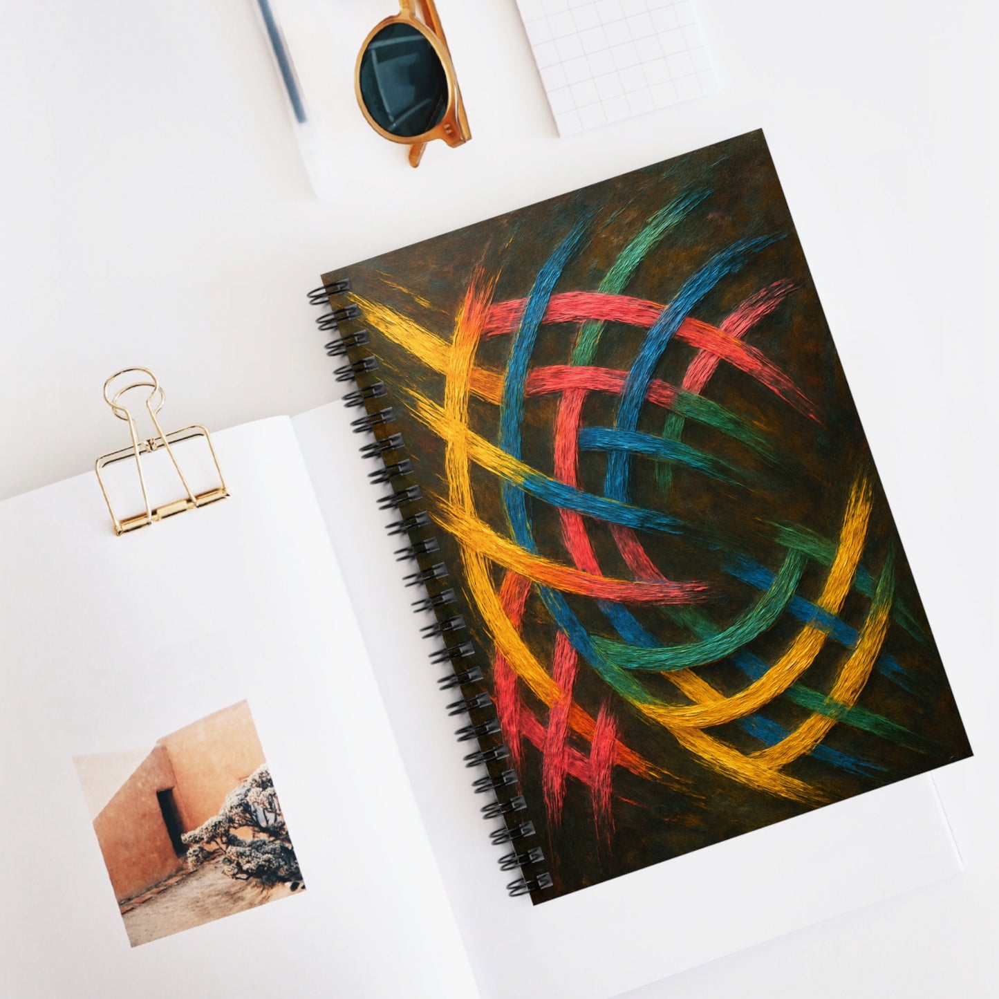 Colorful Spiral Notebook - Weave Design