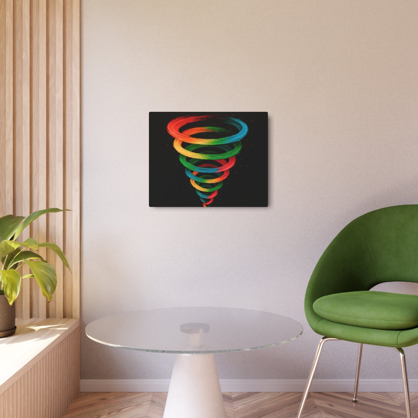 Vibrant Tornado Metal Art - Cyclone Design