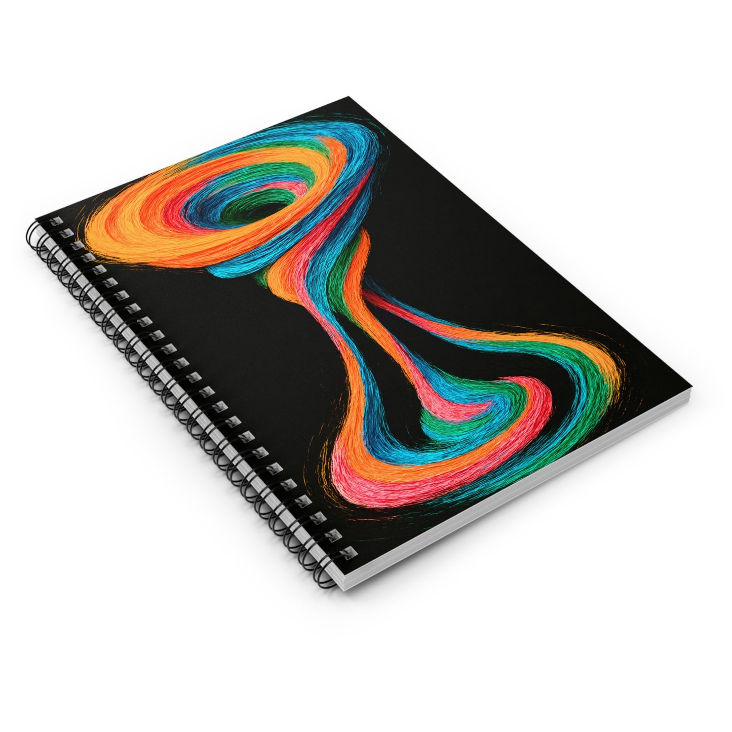 Unique Colorful Spiral Notebook - Cyclone Design